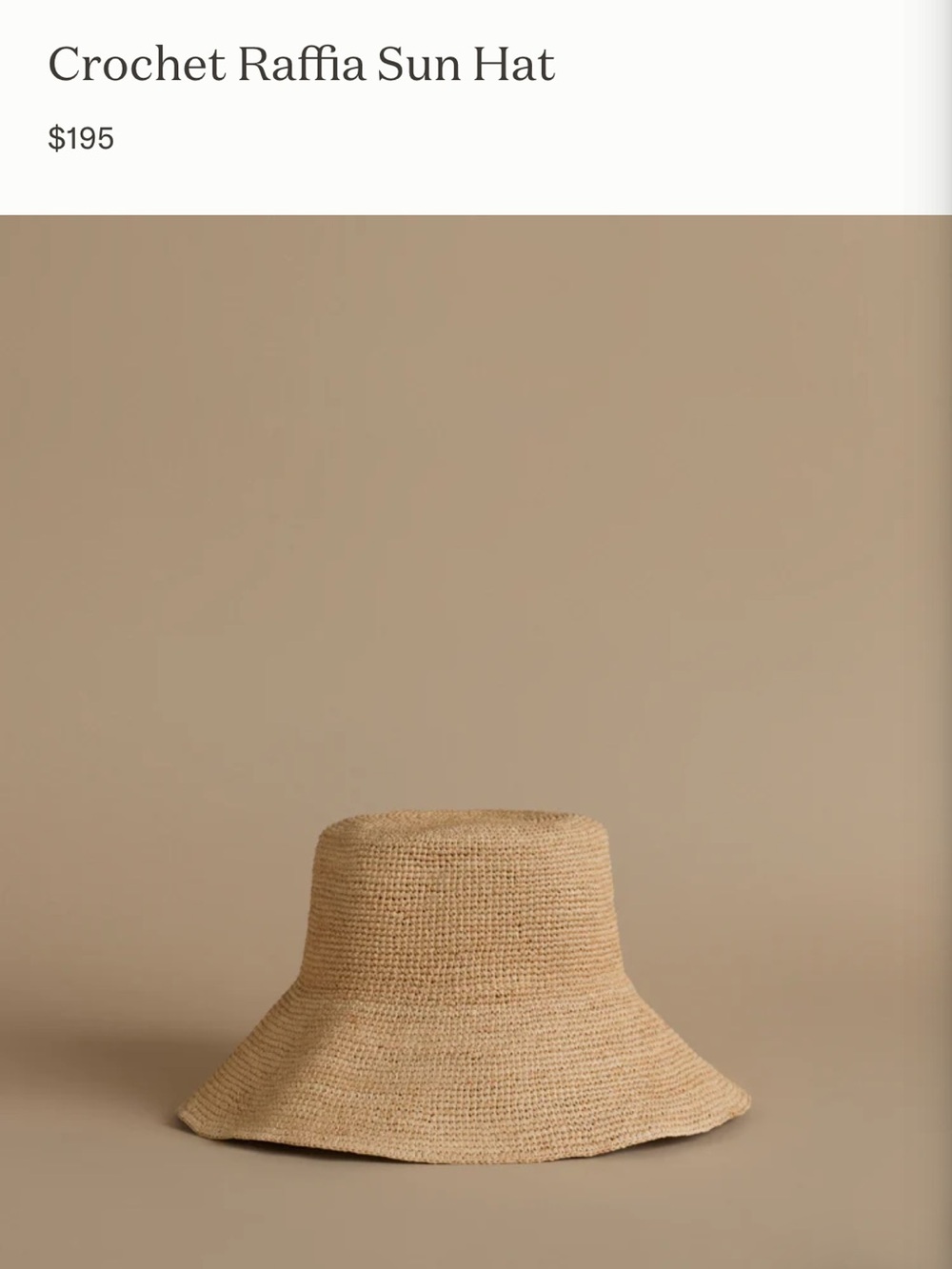 Jenni Kayne Crochet Raffia Sun Hat in Natural - Picture 3 of 7